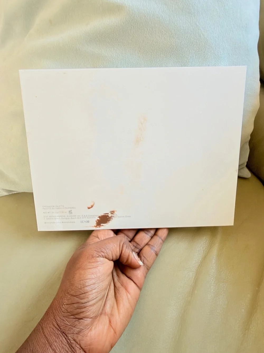 Morphe Jaclyn Hill Palette in Pale Pink with Gold Text